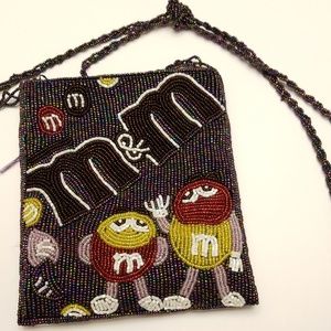 Fully beaded crossbody vintage M&M purse